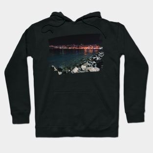 Beautiful photography of ocean waves and sunset sky landscape Aegean sea nature lovers Hoodie